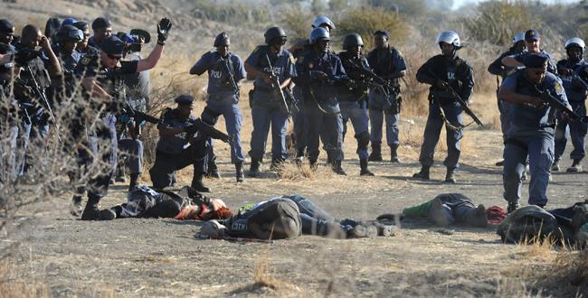 south african mine clash