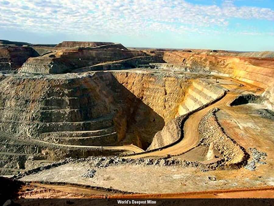 south africas mponeng mine is the worlds deepest sending miners 24 miles underground in search of gold its so deep it could fit 10 empire state buildings stacked on top of each other says the financial times