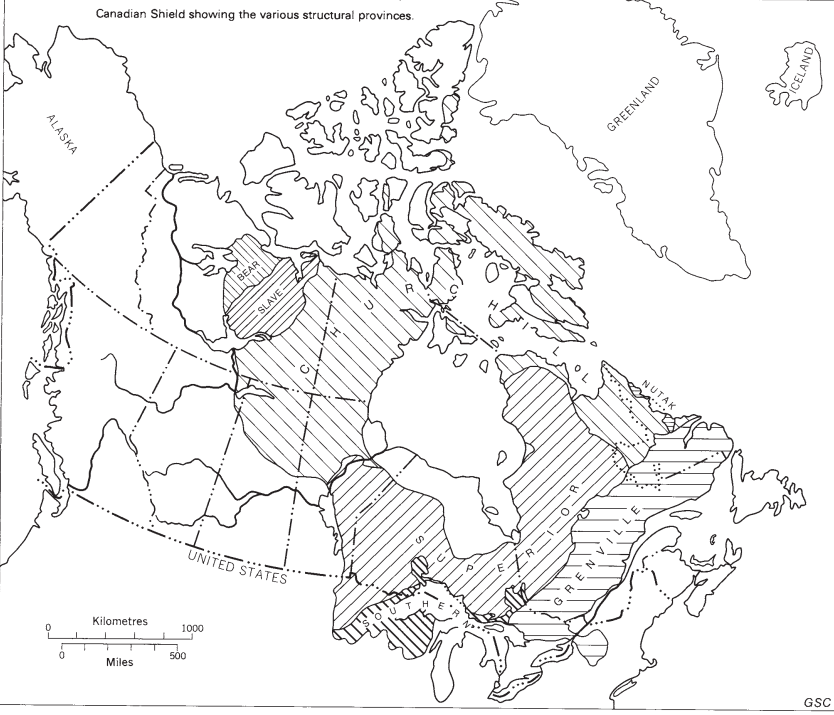 Map Gold Deposits in Canada