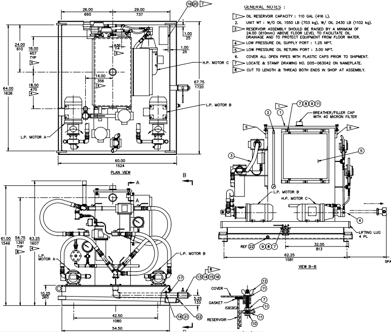 Trunnion Bearing Lube System Drawing