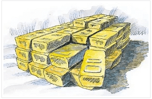 Dore Bars step of How Gold Is Made for Kids