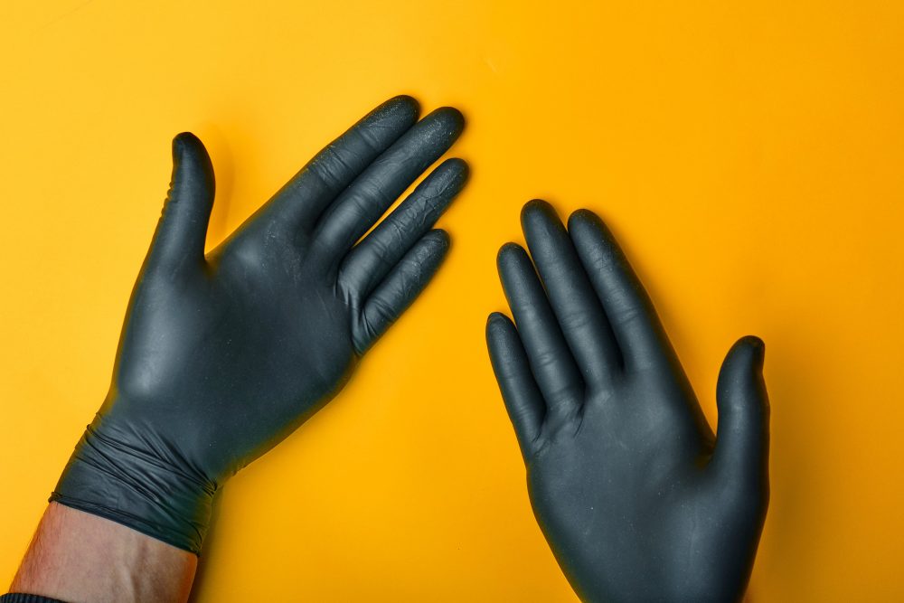 Boss Powder Free Disposable Nitrile Gloves Black B21001-L50 Large, 4 Mil Thickness 50 Pair Pack 
