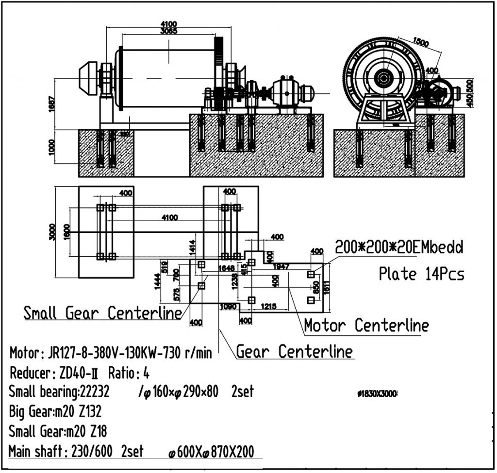 industrial ball mill drawings (2)