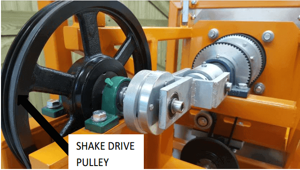 multi gravity separator shake-drive-pulley