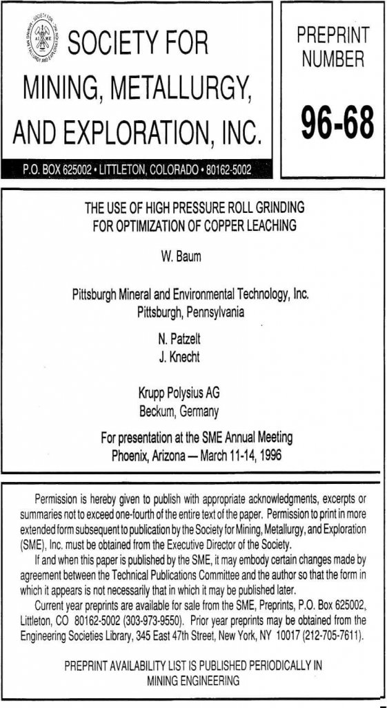 the-use-of-high-pressure-roll-grinding-for-optimization-of-copper-leaching