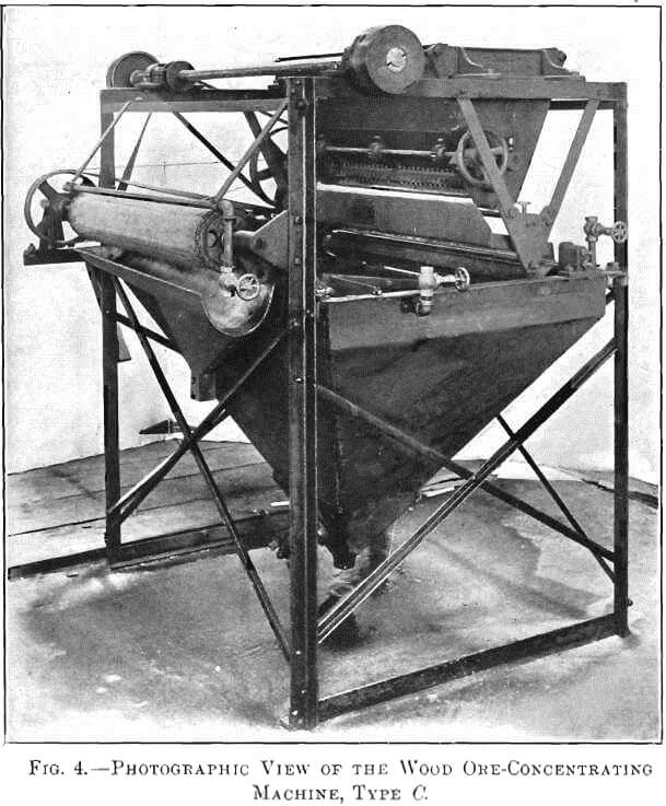 photographic view of the wood ore-concentrating machine