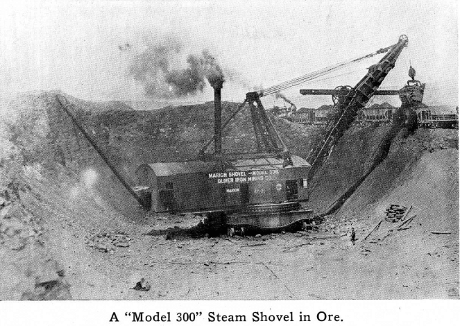 antique-mining-equipment-model-300-steam-shovel