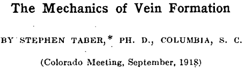mechanics of vein formation