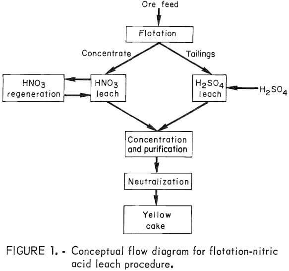flotation-nitric acid leach procedure