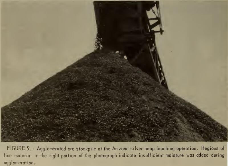 agglomerated ore stockpile