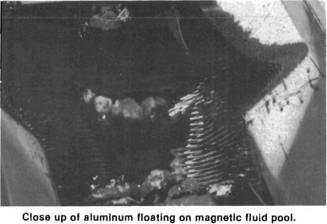 close-up-of-aluminum-floating-on-magnetic-fluid-pool