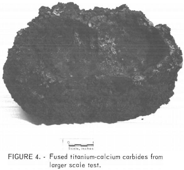 fused titanium-calcium carbides