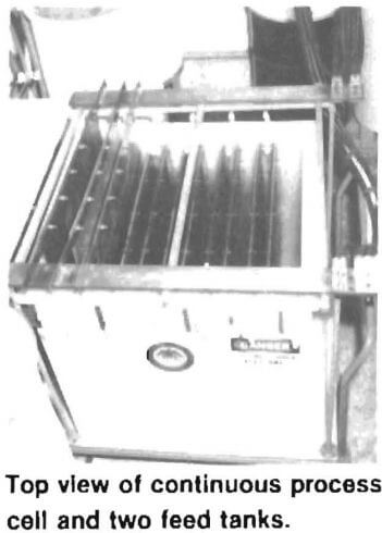 top view of continuous process cell