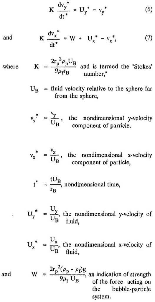 froth-flotation nondimemsional equation