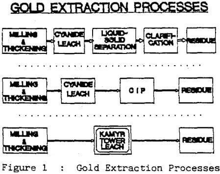 leaching gold extraction processes