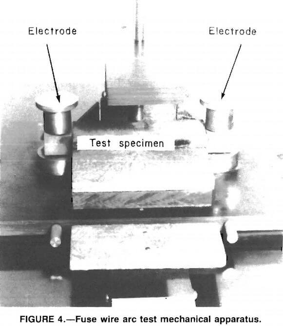 fuse wire arc test mechanical apparatus