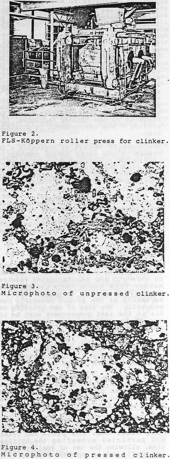 grinding microphoto of pressed clinker