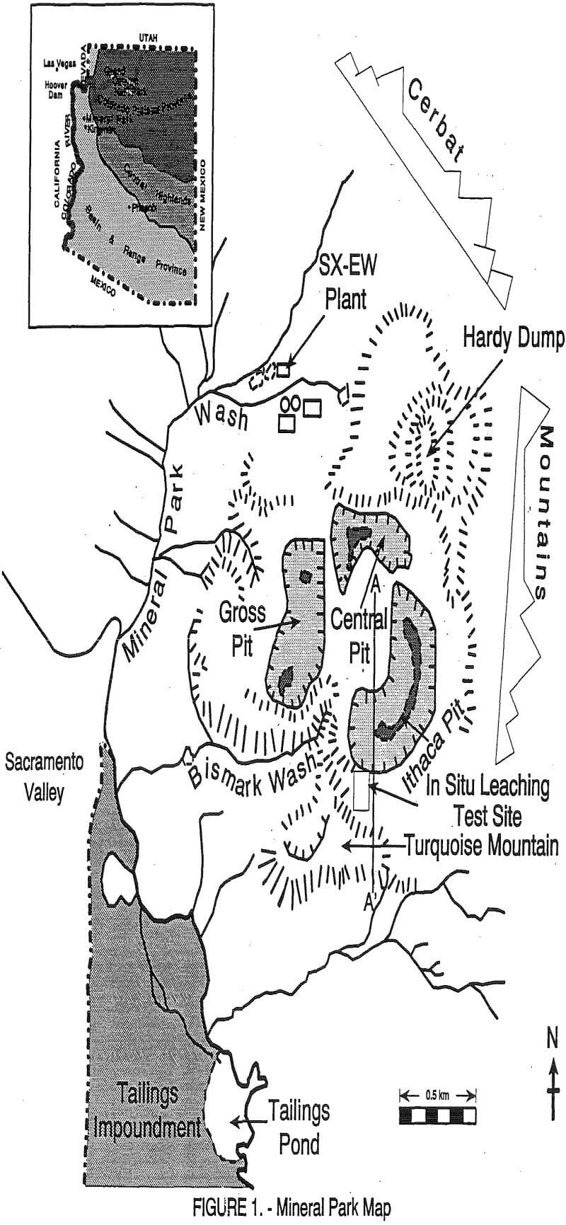 leach mining mineral park map