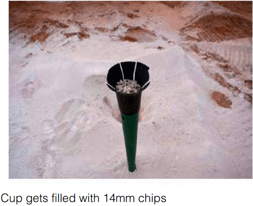 air decking reduce rock blasting cost cup gets filled with 14mm chips