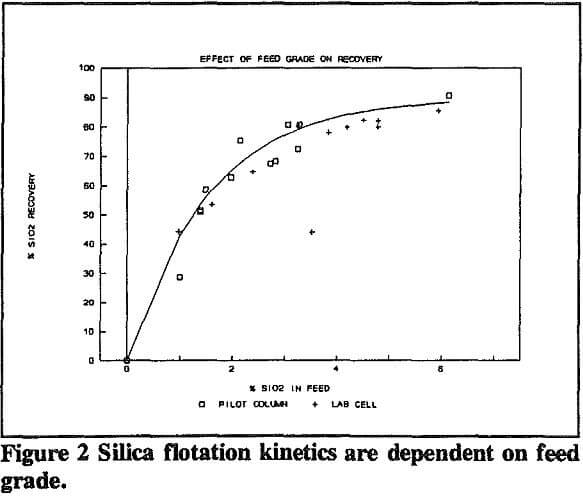 column-flotation silica flotation kinetics