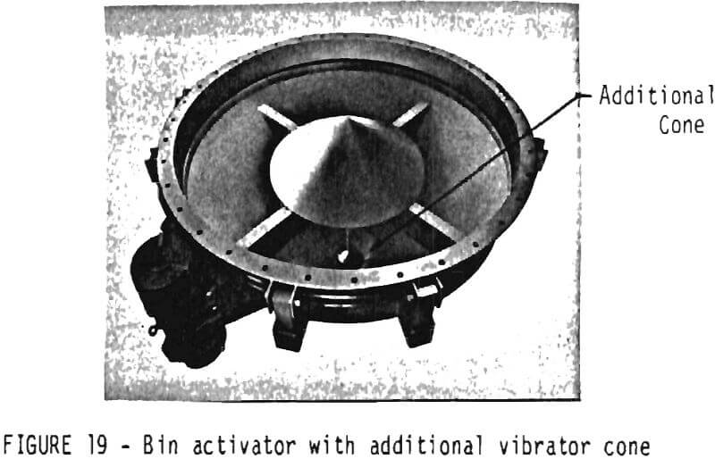 bin activator with additional vibrator cone