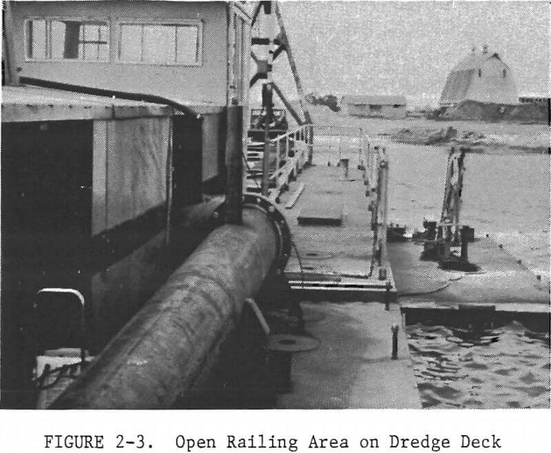 dredge deck open railing area