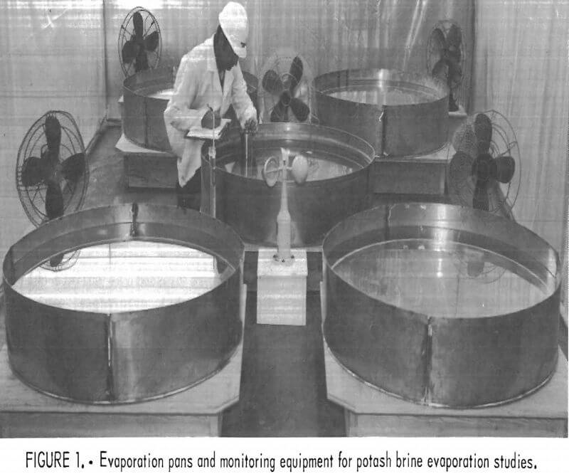 potash recovery evaporating pans