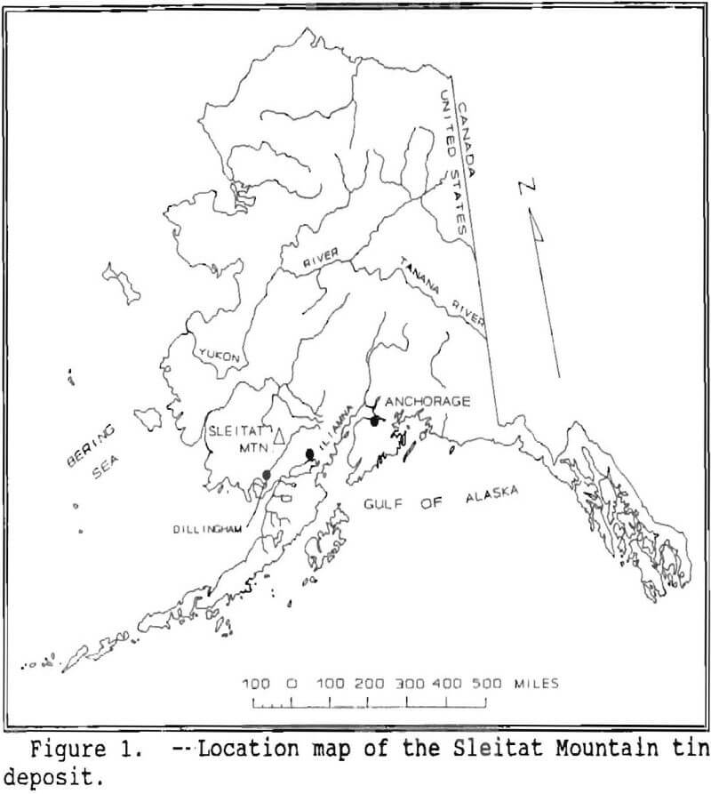 tin-tungsten greisen mineralization location map