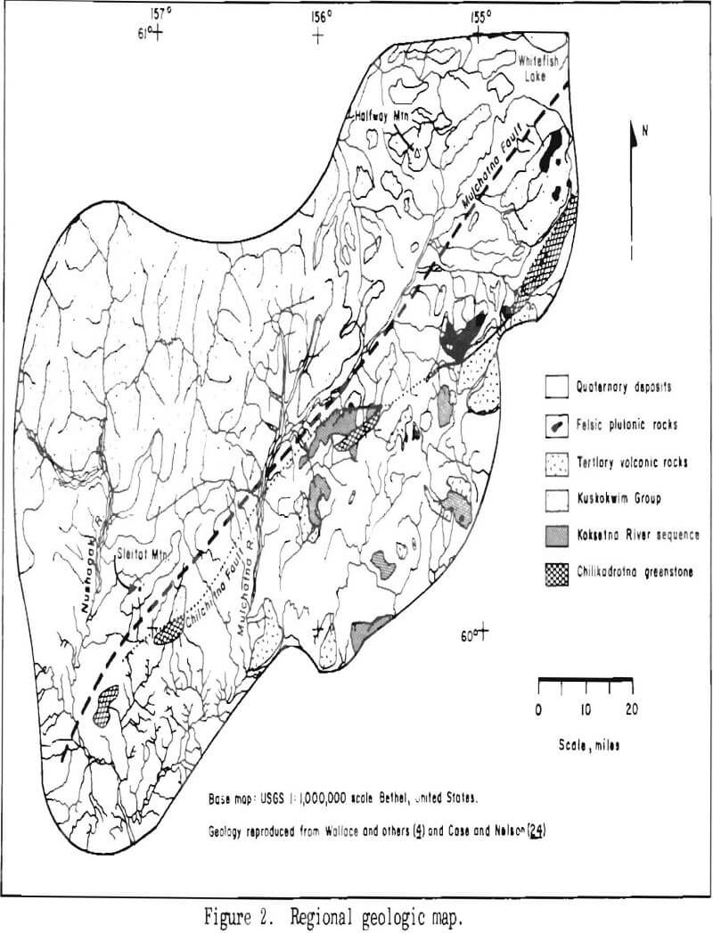tin-tungsten greisen mineralization regional geologic map