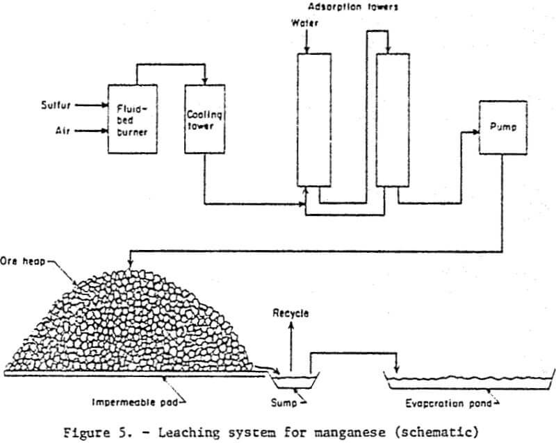 leaching manganese system