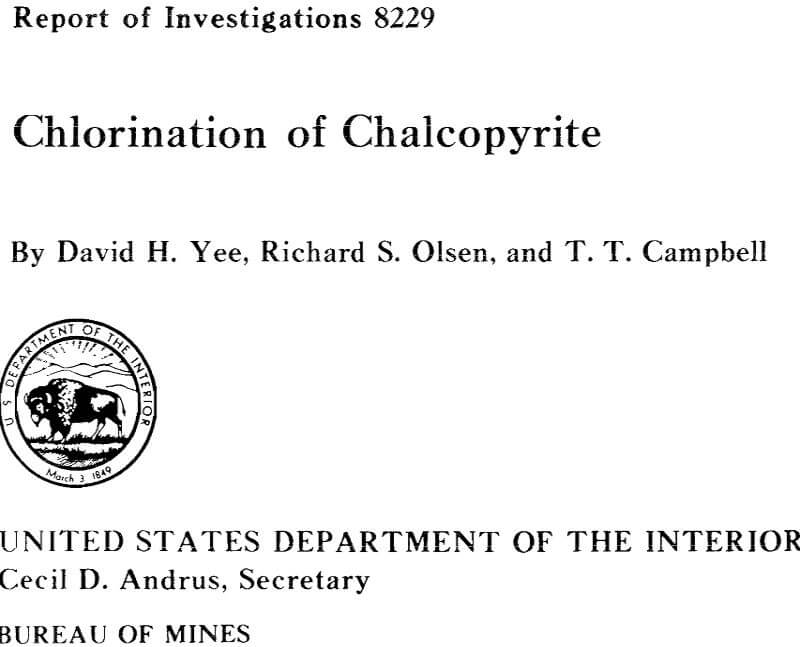 chlorination of chalcopyrite