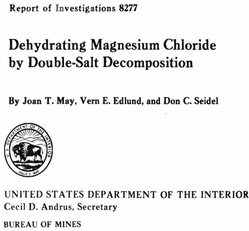 dehydrating magnesium chloride by double-salt decomposition