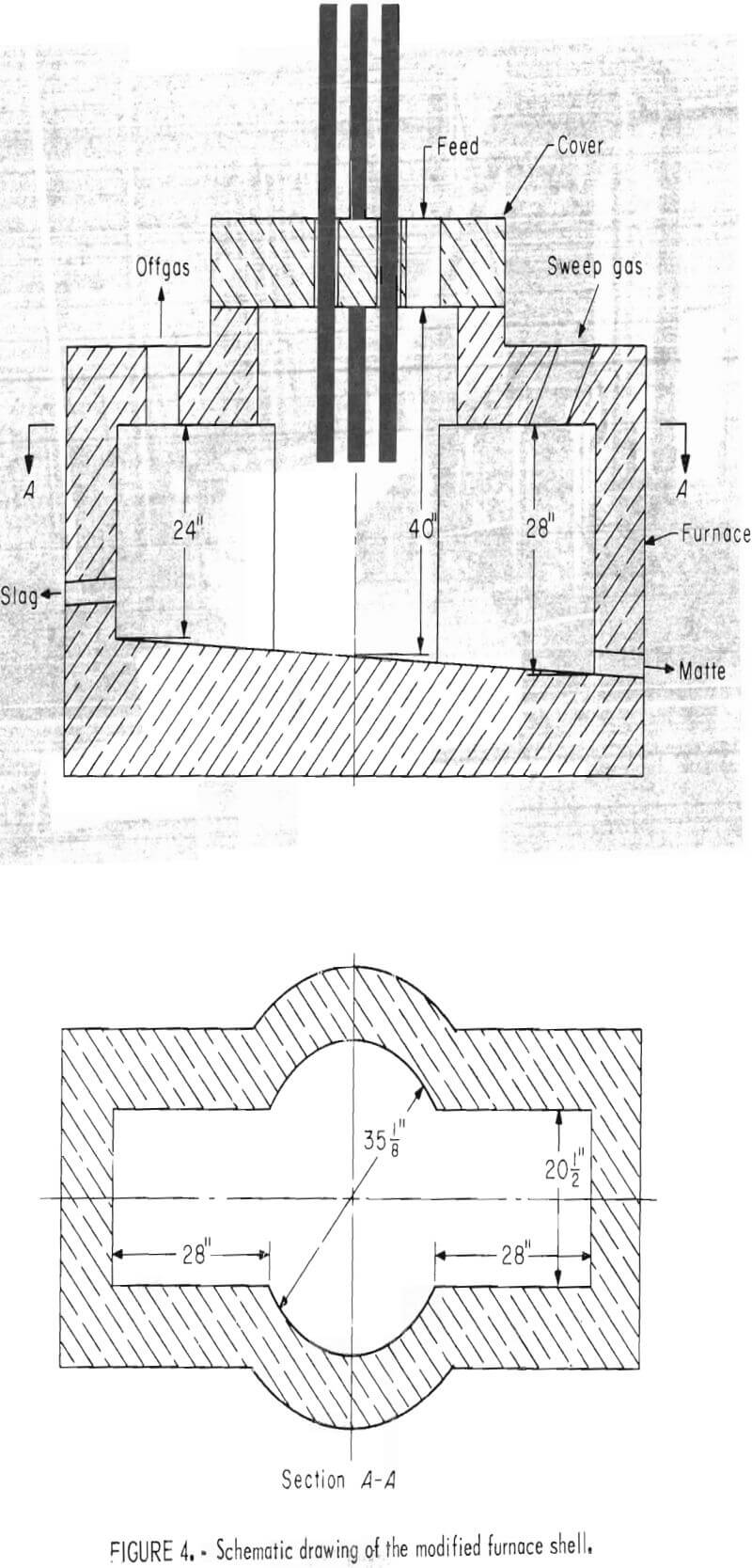 electric arc furnace schematic drawing of the modified furnace shell