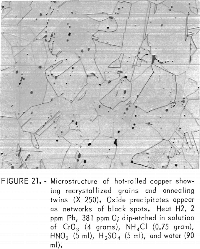 electrowon-copper oxide precipitates