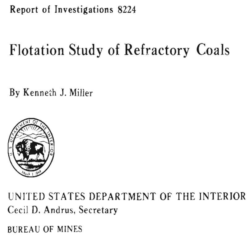 flotation study of refractory coals