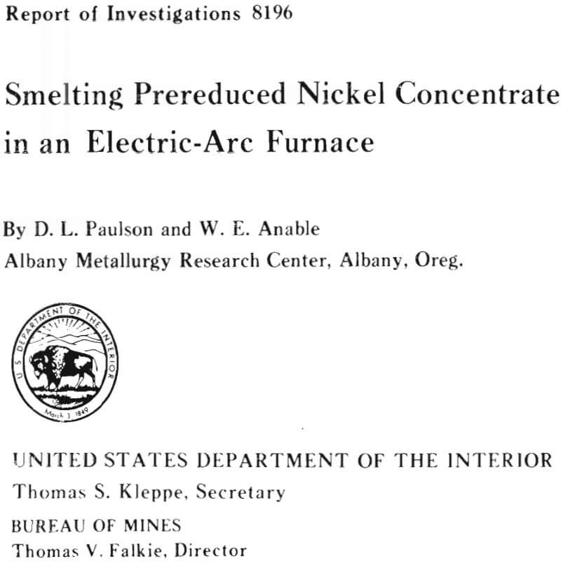 smelting prereduced nickel concentrate in an electric-arc furnace