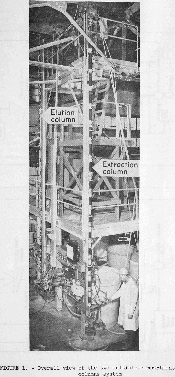 uranium ion exchange two multiple-compartment column systems