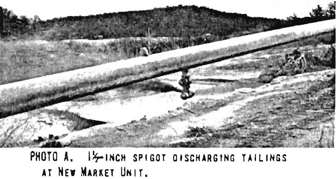 mill tailings spigot discharging
