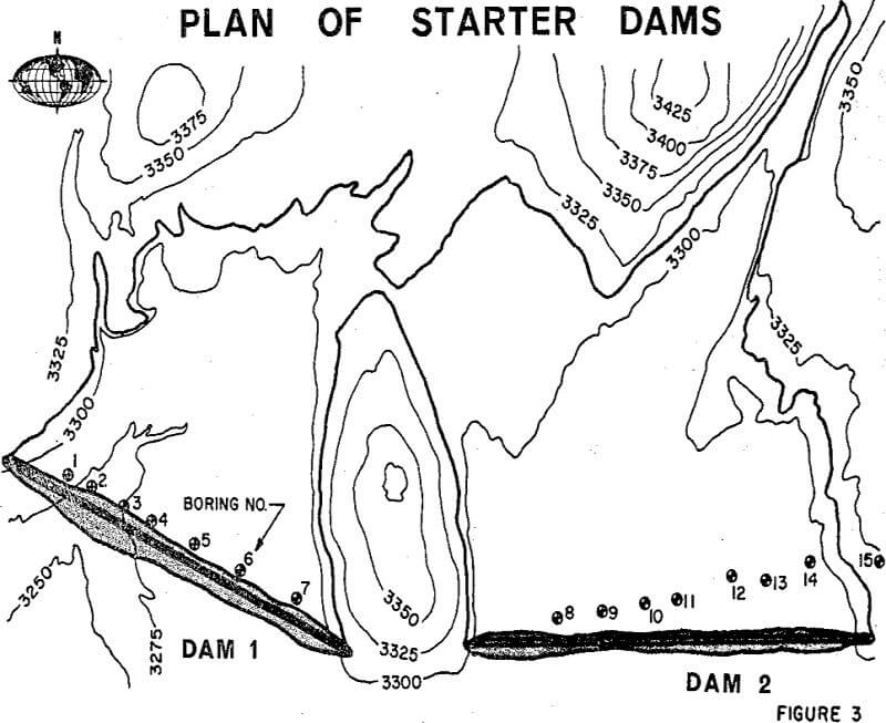 gypsum tailings pond plan of starter dams
