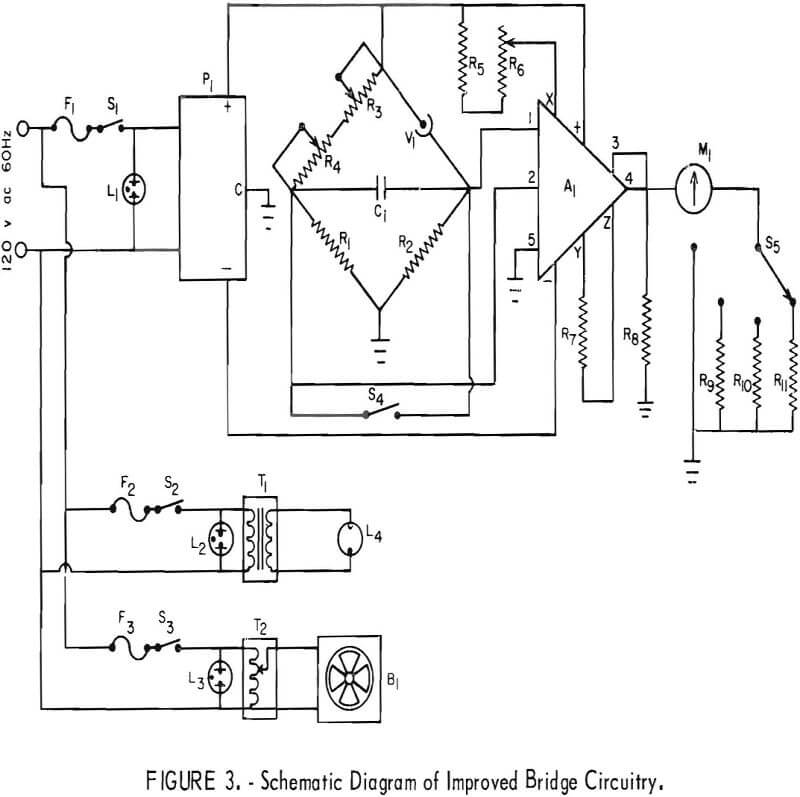 mercury detector improved bridge circuitry