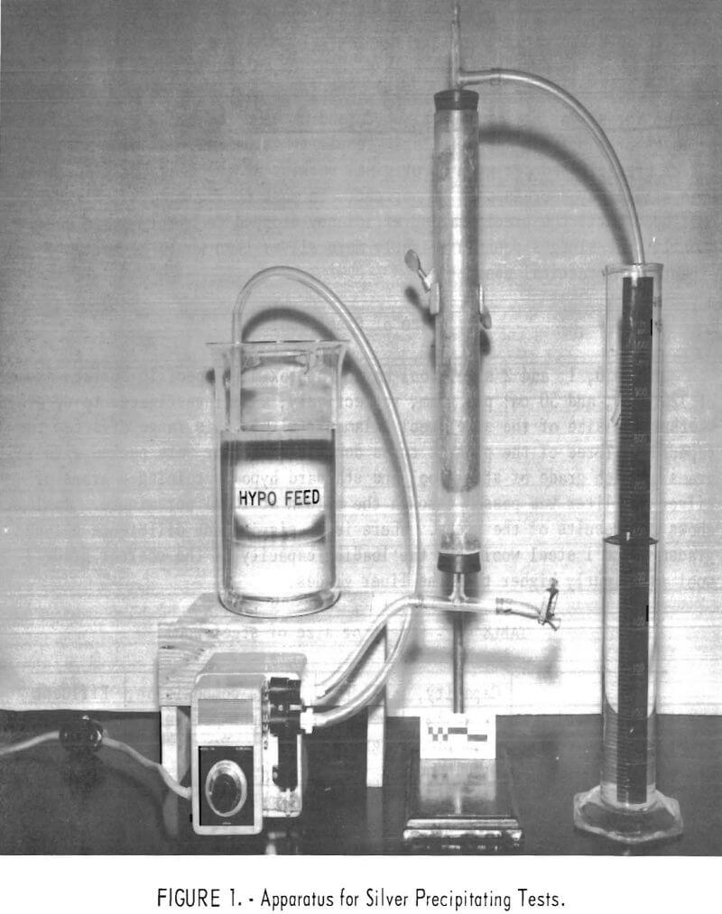 silver-recovery apparatus for silver precipitating tests