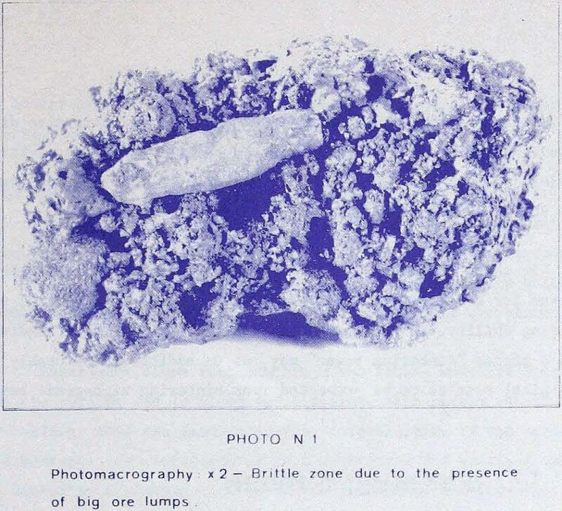 sintering hematite photomacrography