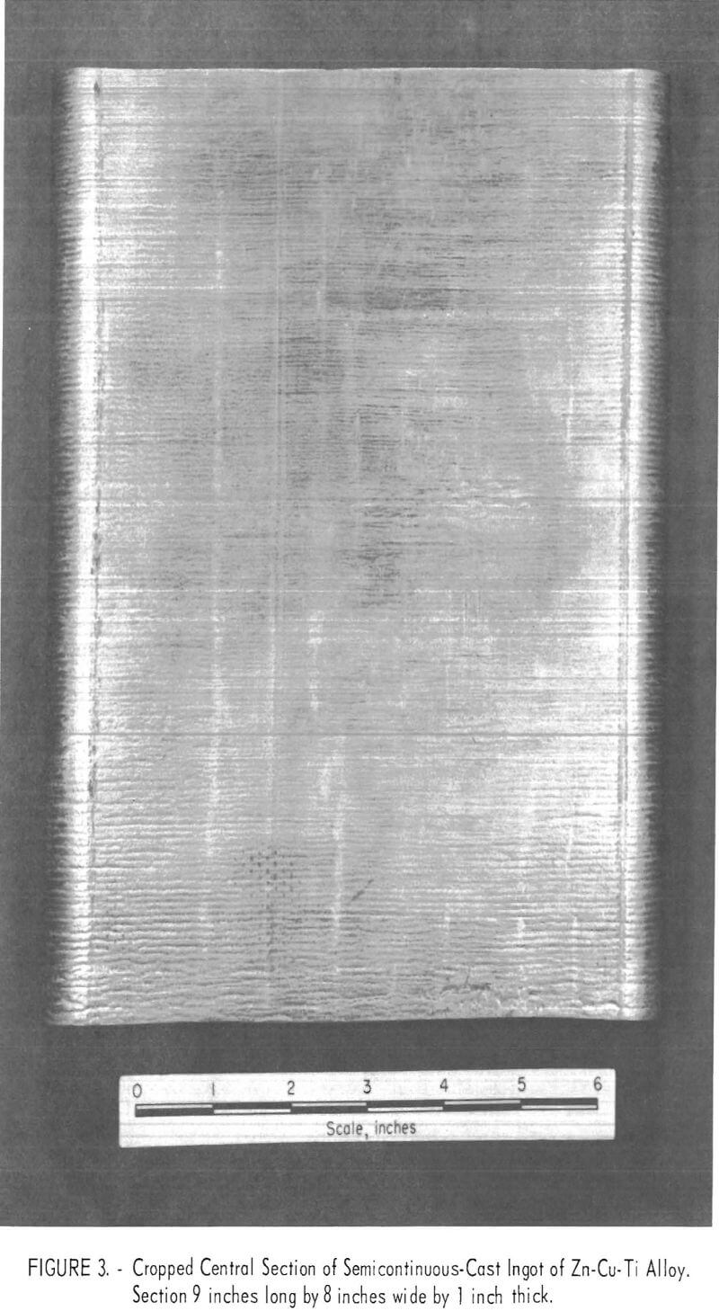 zinc-copper-titanium alloys cropped central section