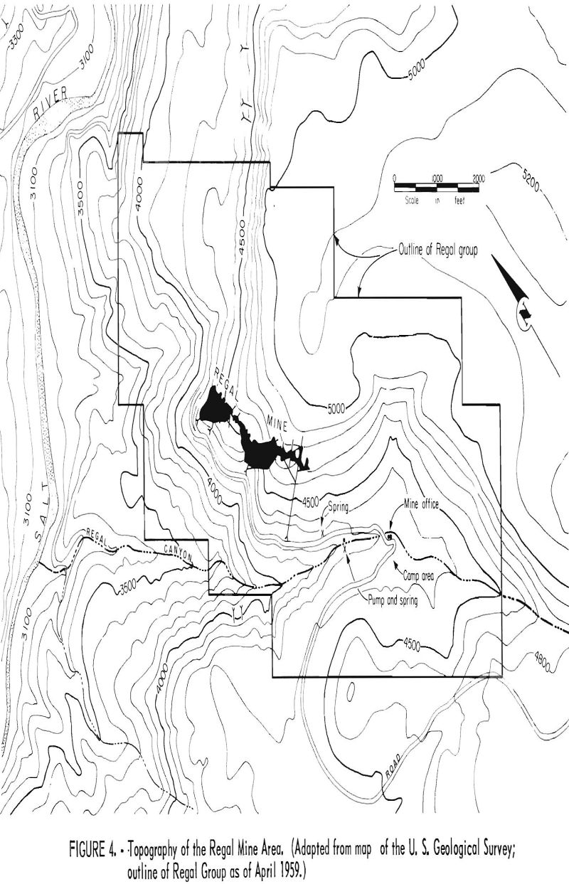 mining methods costs topography of the regal mine area