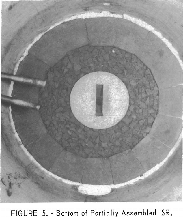 nuclear reactor system bottom of partially assembled isr
