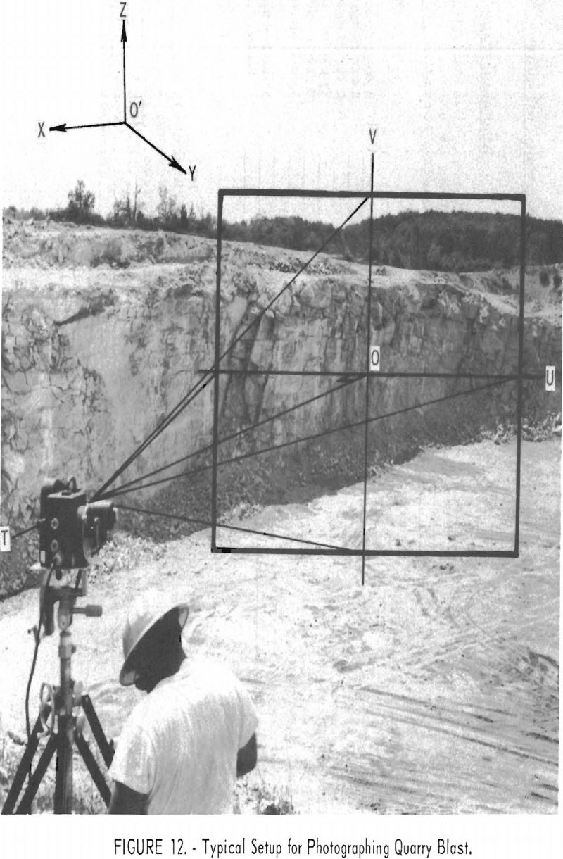 high-speed camera typical setup for photographing quarry blast
