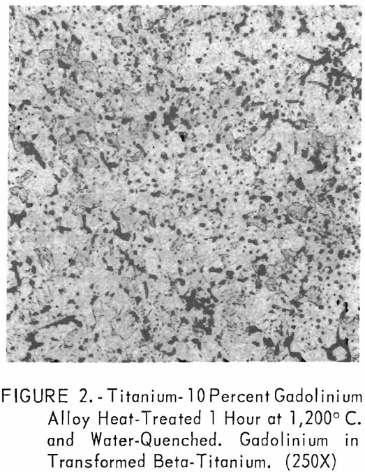 titanium-gadolinium alloy heat treated
