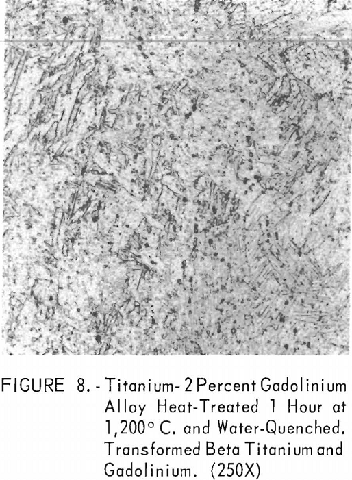 titanium-gadolinium water-quenched