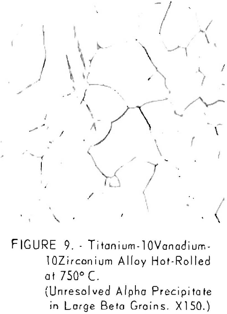 titanium-vanadium-zirconium alloys hot-rolled