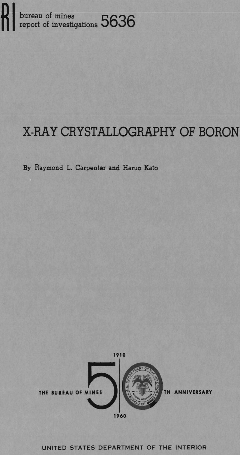 x-ray crystallography of boron
